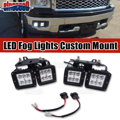 Hidden Bumper LED Fog Lights Replacement Kit For Chevy Silverado 1500  2014-2015