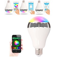 Bluetooth Control Smart Music Audio Speaker LED RGB Color Bulb Light Lamps