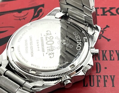 SEIKO Limited Edition ONE PIECE 20th Anniv Luffy Chronograph Watch