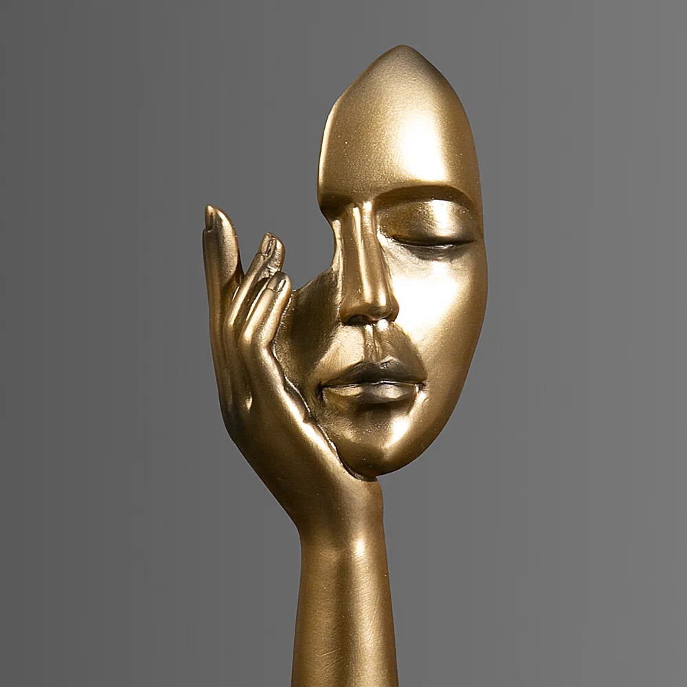 European Resin Abstract Mask Miniature Figurines for Home Office Desktop Decor G