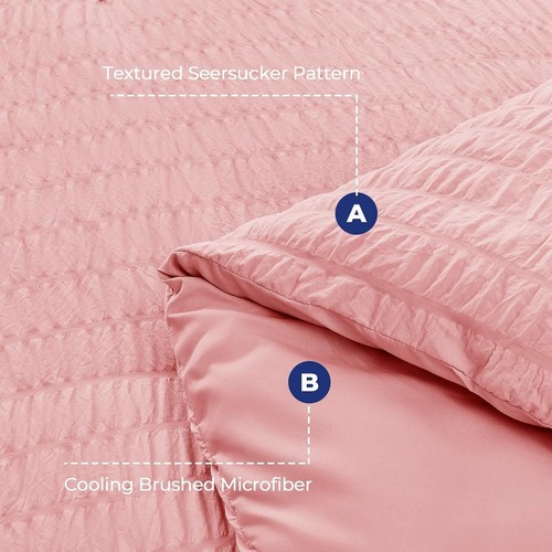 3PCS Seersucker Comforter and Coverlet Set Collection Comforter & Pillow Sham - Picture 22 of 118