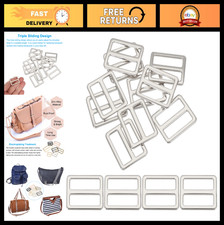 Metal Tri-Glide Slide Buckle - Zinc Alloy Adjuster Sliders for Webbing, Bag, Bel