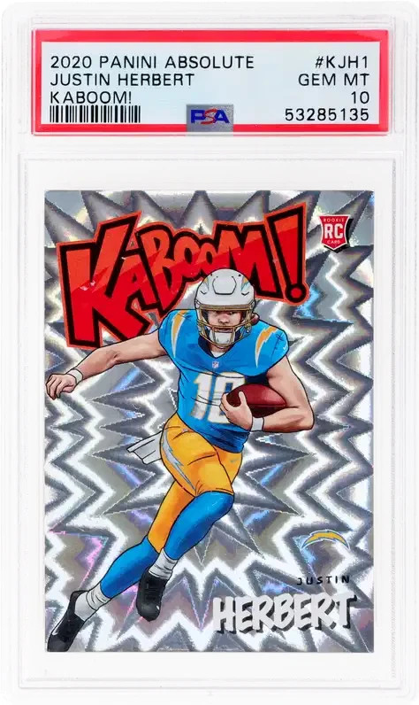 2020 Absolute Kaboom! SSP Rookie RC Justin Herbert PSA 10 GEM MINT KJH1