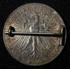 German States FRANKFURT AM MAIN 1860 Thaler Coronation Medal,Pin,Brooch Silver — photo 3