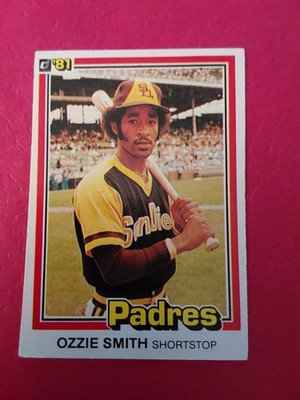 1981 Donruss Ozzie Smith Card #1 San Diego Padres Hall of Famer