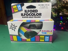Ilford ILFOCOLOR Rapid HALF-FRAME 35mm Disposable Camera 54 EXP w/Flash Exp 2/25