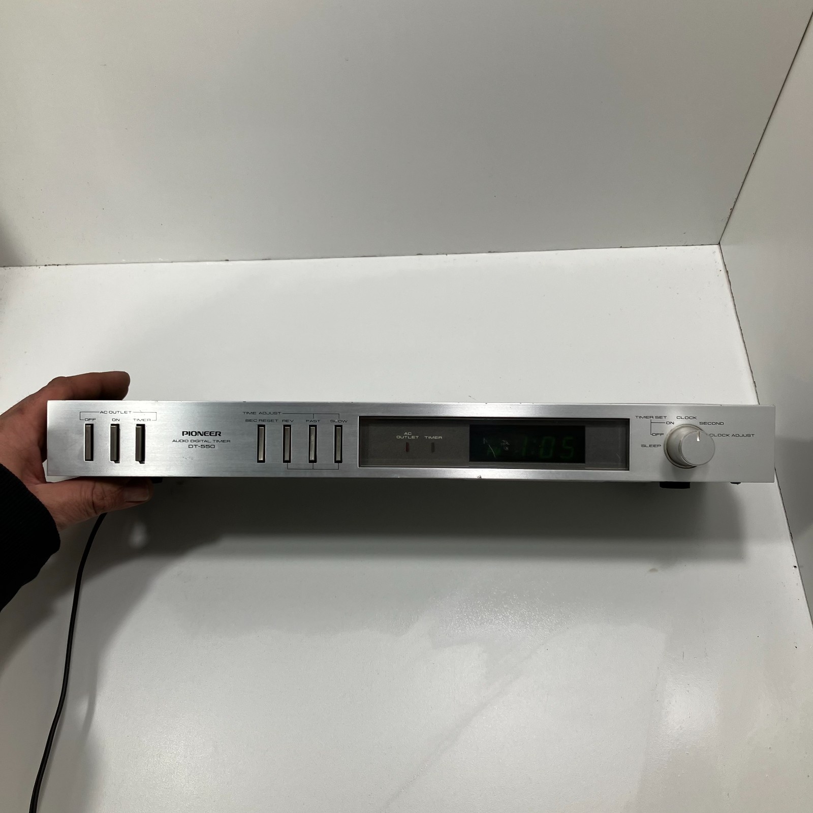 Pioneer DT-550 Audio Digital Timer Clock Vtg Silver &ndash; Test
