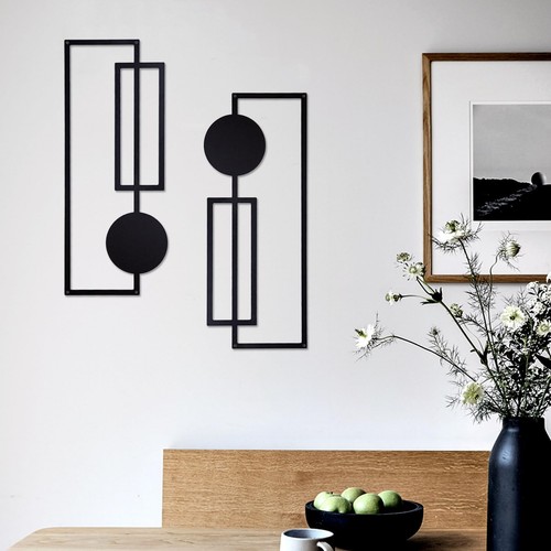 Black Wall Decor Metal Wall Art Decor Minimalist Abstract Wall Art ...