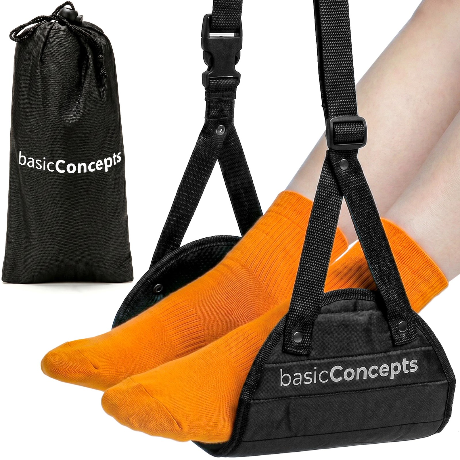 Airplane Foot Hammock (Memory Foam), Perfect Airplane Footrest to Relax Your