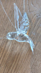 Vintage Hanging Handcrafted Glass Hummingbird Homer Hoyt Original Box Golden, CO