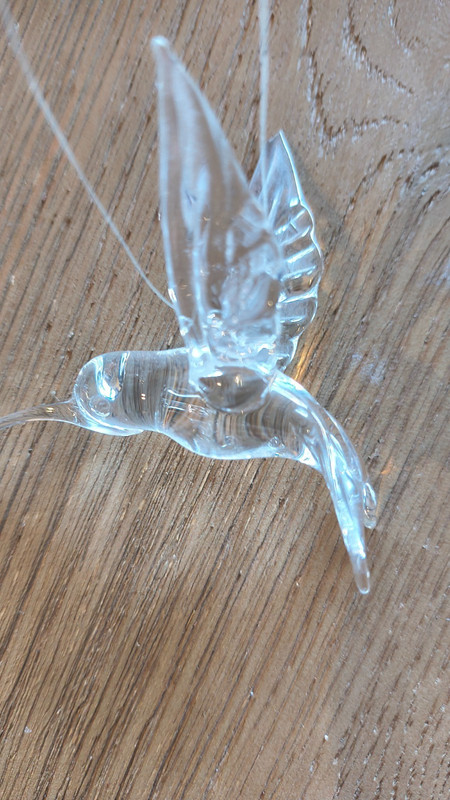 Vintage Hanging Handcrafted Glass Hummingbird Homer Hoyt Original Box Golden, CO
