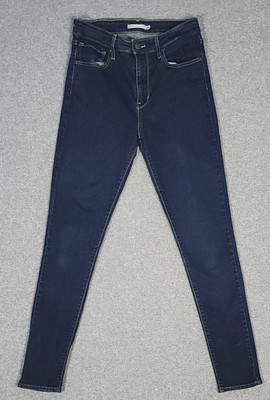 Levis 721 Womens 28x30 High Rise Skinny Dark Wash Stretch Jeans Denim