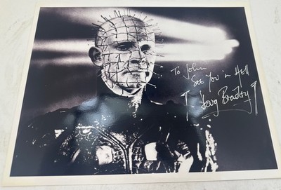 Doug Bradley signed Foto Autogramm Hellraiser Pinhead Horror Kult Film 8x10