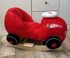 Schaukelpferd Bobby Car Auto Schaukeltier Plüsch rot 24 cm Sitzhöhe