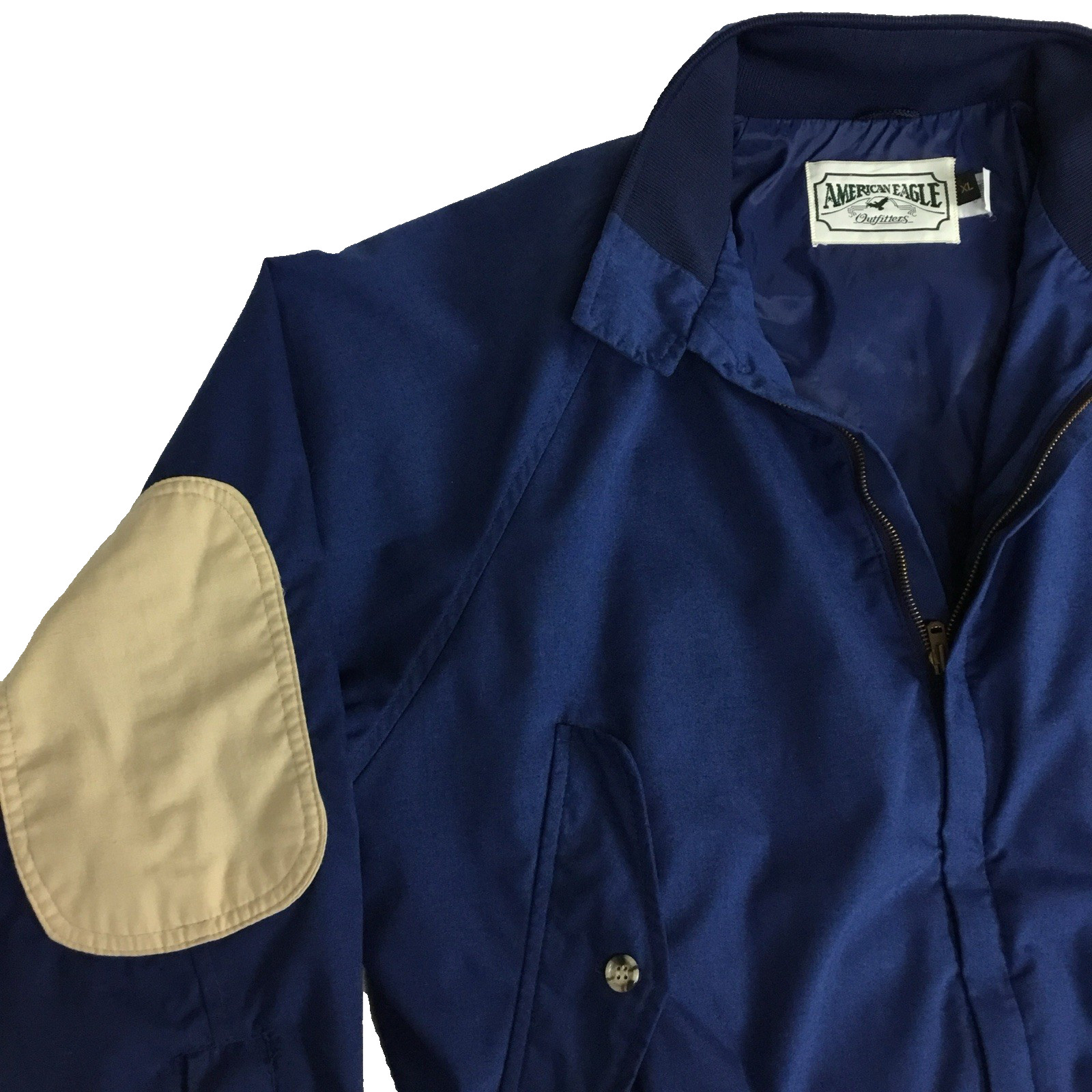 American Eagle Bomber Jacket Elbow Patch Mens XL … - image 2