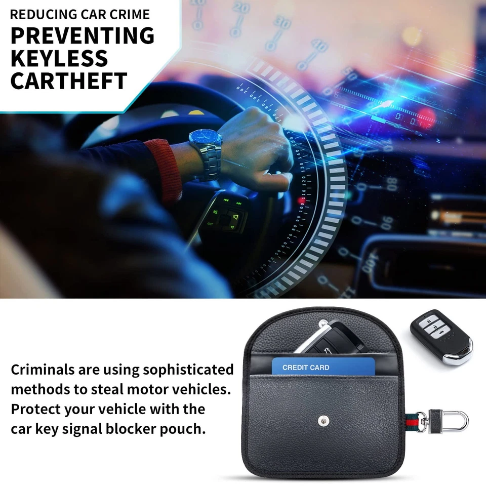 2 Stück Autoschlüssel Keyless Go Schutz Schlüssel Tasche Etui Hülle Bag DHL - Bild 4 von 4