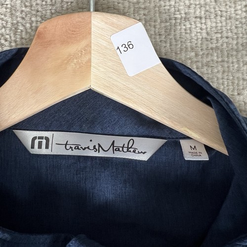 Giacca da golf Travis Mathew Performance Tech Cascata full zip uomo blu medio - Foto 3 di 9