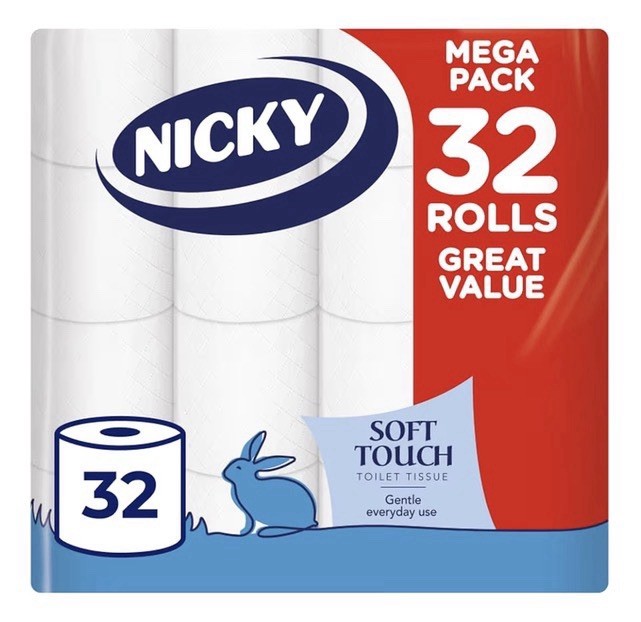 Nicky Soft Touch Toilet Tissue |Extra Value Pack – 32 Rolls of Extra Gentle - Image 2