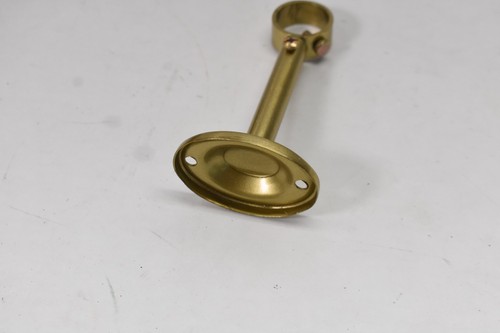 3 Piece Curtain Support Rod Brackets w Hardware Brushed Gold For Panel - Picture 4 of 5