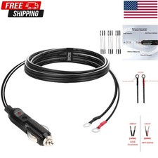 Heavy-Duty 14AWG 20A Male Plug Cigarette Lighter Adapter Power Supply Cord with