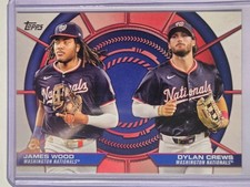 2025 Topps Series 2 Dynamic Duos James Wood/Dylan Crews Washington #DD-6