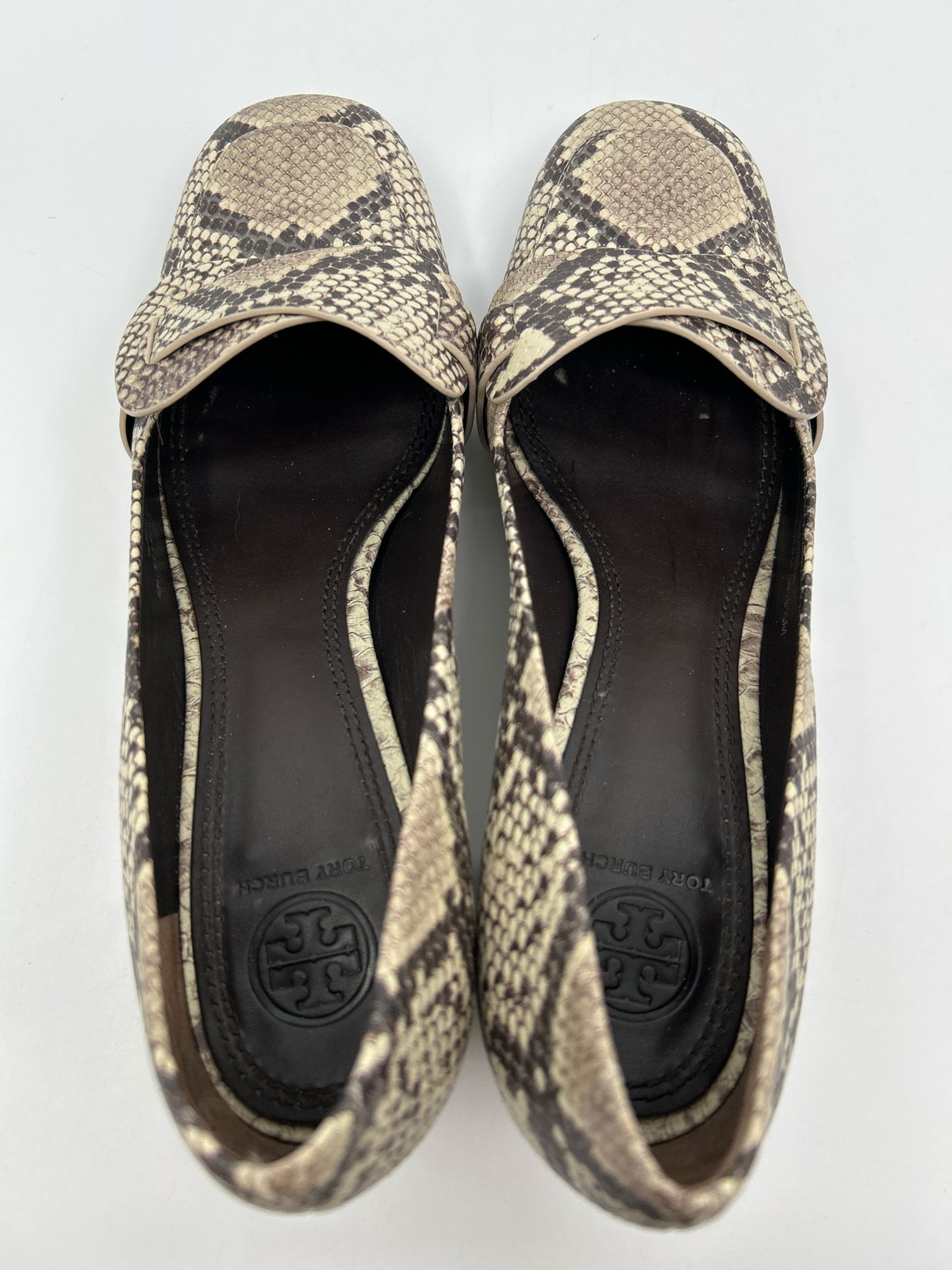 TORY BURCH Size 8.5 Beige Snake Python print Wome… - image 5