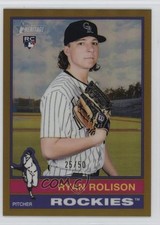 2025 Topps Heritage High Number Chrome Gold Border /50 Ryan Rolison #681 1s4s