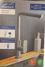 Miomare Spültischarmatur Küchenmischer Küchenarmatur Wassersparfunktion 360° dre