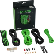 8-Gauge Car Amplifier Wiring Kit with Power, RCA, Speaker Wire & Accessories