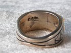 Vintage Chunky Navajo Calvin Begay Opal Sterling Silver Men's Ring sz 10.5 — photo 5