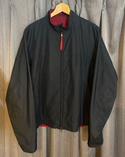 Prada Sport, Prada Sport Nylon Jacket Reversible Navy Red Double Zip Italy Mens L Used