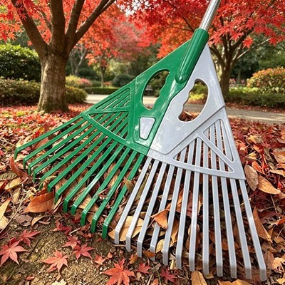 Garden Leaf Rake Head Cleaning Debris Multipurpose Garden Rake
