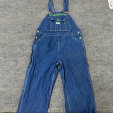 Liberty Overalls Mens Size 34x30 Blue Denim Bib Workwear Carpenter Stained