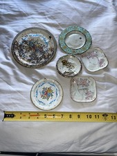 Vintage 1940s-50s, Childs Tin Litho Tea Set, 6 Plates, HTF