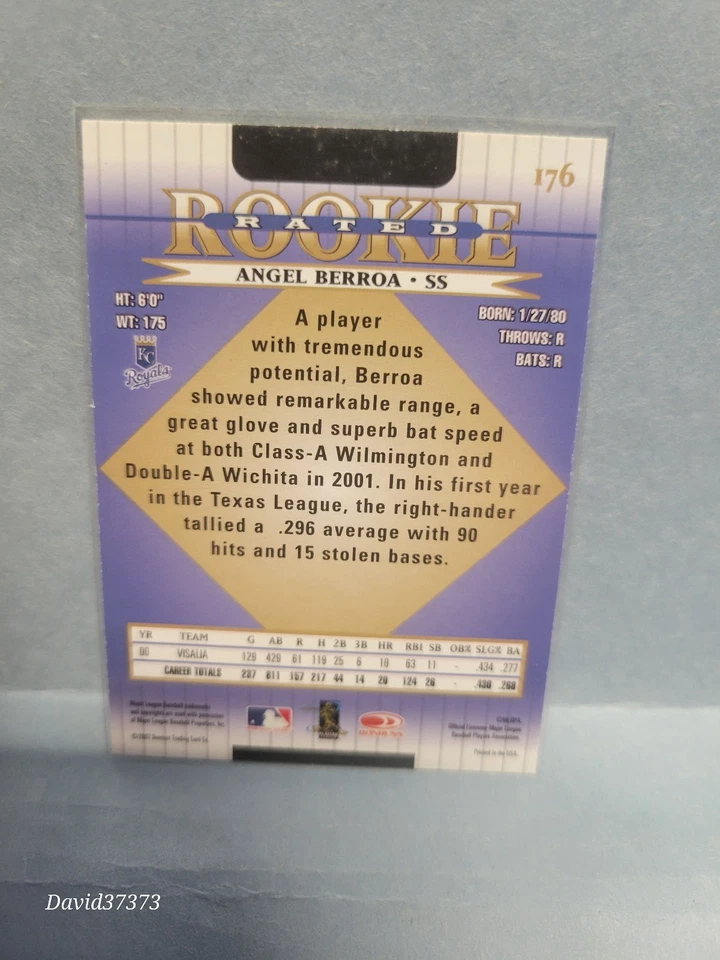 2002 Donruss Rated Rookie #176 Angel Berroa  - Image 2 of 2
