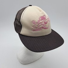 Lamp Ware Brown Mesh USA Made Trucker Snapback Hat Pink Mouse Lamp Cap