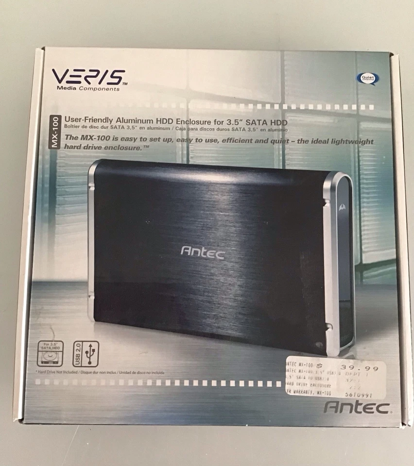 Antec Veris MX-100 external hard drive enclosure for a 3.5" SATA HDD - Image 4 of 4