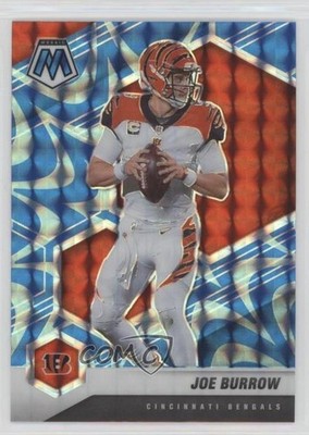 2021 Panini Mosaic Reactive Blue Mosaic Prizm Joe Burrow #47 00of
