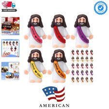 25 Pcs Little Jesus Figures Design Jesus Love You Mini Rubber Toys to Hide a...