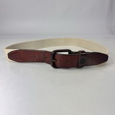 St. John's Bay Stretchy White Cotton Belt - Made in USA - Women's Size 30