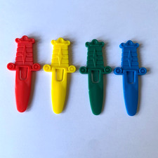 Tomy Pop Up Pirate Sword x 4 Spare Parts Green Blue Red Yellow