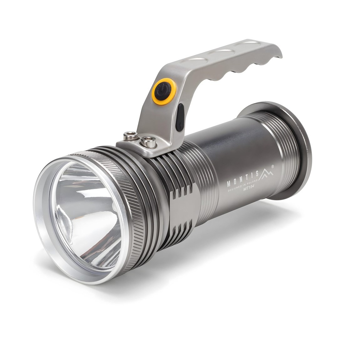 5901811409738 Montis Aluminiowa rczna latarka akumulatorowa LED MT154 Grau Tasc