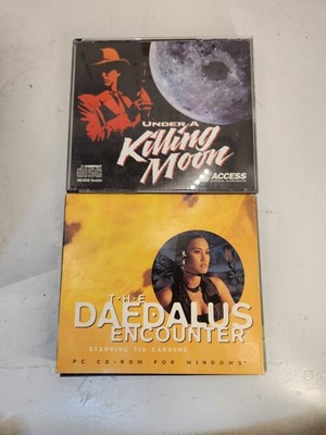 The Daedalus Encounter ( 1995 ) + Under A Killling Moon ( 1994 ) VTG PX Games