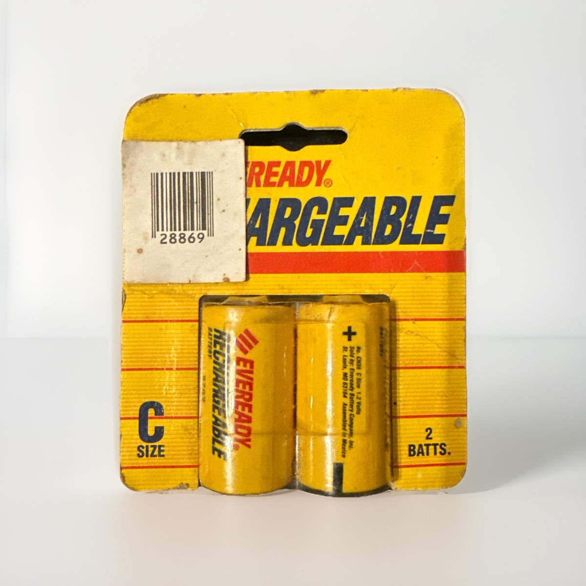#148 1960年代　EVEREADY シェルフ　ストアディスプレイ　アメトイ Vintage EVEREADY Nickel Cadmium RECHARGEABLE BATTERIES 2 C-NEW