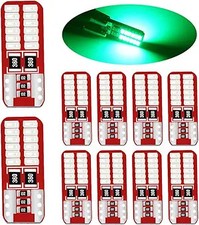 10-pack Green 194 168 Led Bulb 24 Smd 3014 Chips Super Bright T Color Green