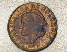 1959 Colombia 2 Centavos