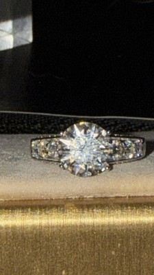 Lab created diamond ring 3ctw and ss 925 earrings