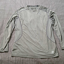 Nike Pro Combat Dri-FIT Men's Long Sleeve Compression Base Layer Top Gray M