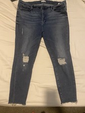 Good American Women's Blue Jeans Distressed Plus Size 20W