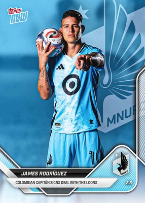 James Rodríguez Colombian Signs Minnesota 2026 MLS Topps NOW Card
